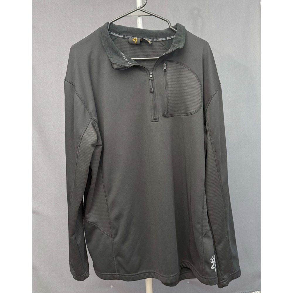 Browning 1/4‎ Zip Hunting Shirt - Black Size XL Great Condition!